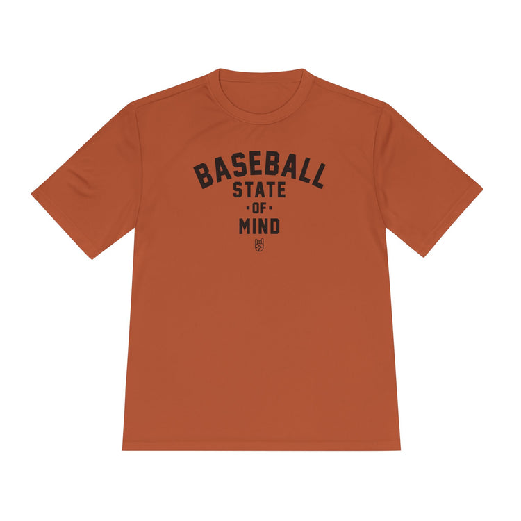 Baseball State Of Mind Dry Fit Tee - Rake Baseball Company - RAKE BASEBALL | BASEBALL T-SHIRT | BASEBALL CLOTHING | GOOD VIBES ONLY