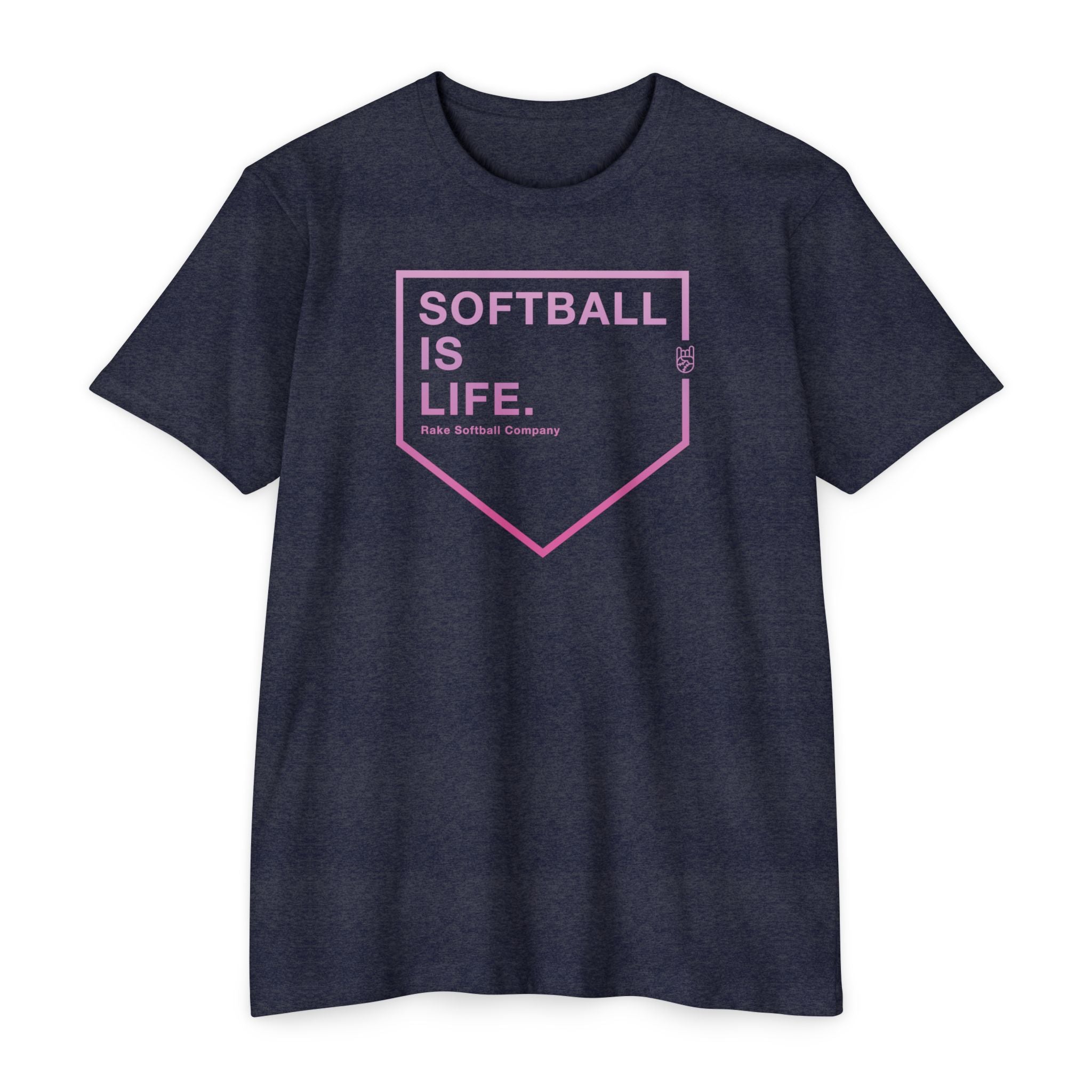 Softball Is Life Tee - Rake Baseball Company - RAKE BASEBALL | BASEBALL T-SHIRT | BASEBALL CLOTHING | GOOD VIBES ONLY
