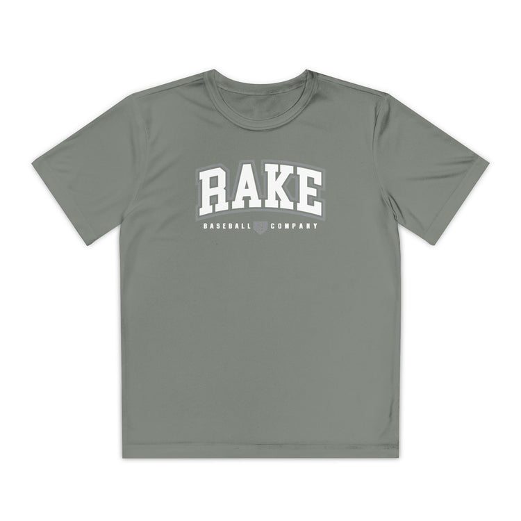 Kids Rake Collegiate Dry Fit Tee - Rake Baseball Company - RAKE BASEBALL | BASEBALL T-SHIRT | BASEBALL CLOTHING | GOOD VIBES ONLY