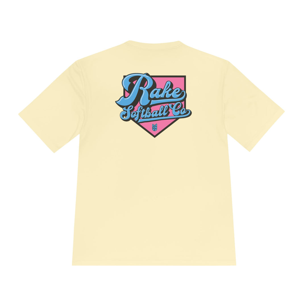 Rake Softball Co. Dry Fit Tee - Rake Baseball Company - RAKE BASEBALL | BASEBALL T-SHIRT | BASEBALL CLOTHING | GOOD VIBES ONLY