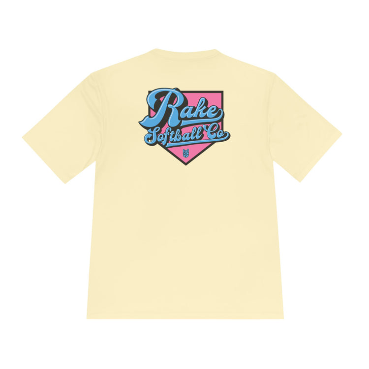 Rake Softball Co. Dry Fit Tee - Rake Baseball Company - RAKE BASEBALL | BASEBALL T-SHIRT | BASEBALL CLOTHING | GOOD VIBES ONLY