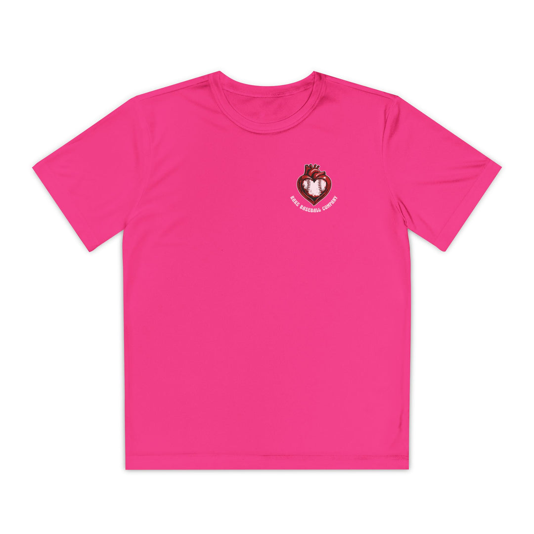 Kids True Amor Baseball Dry Fit Tee - Rake Baseball Company - RAKE BASEBALL | BASEBALL T-SHIRT | BASEBALL CLOTHING | GOOD VIBES ONLY