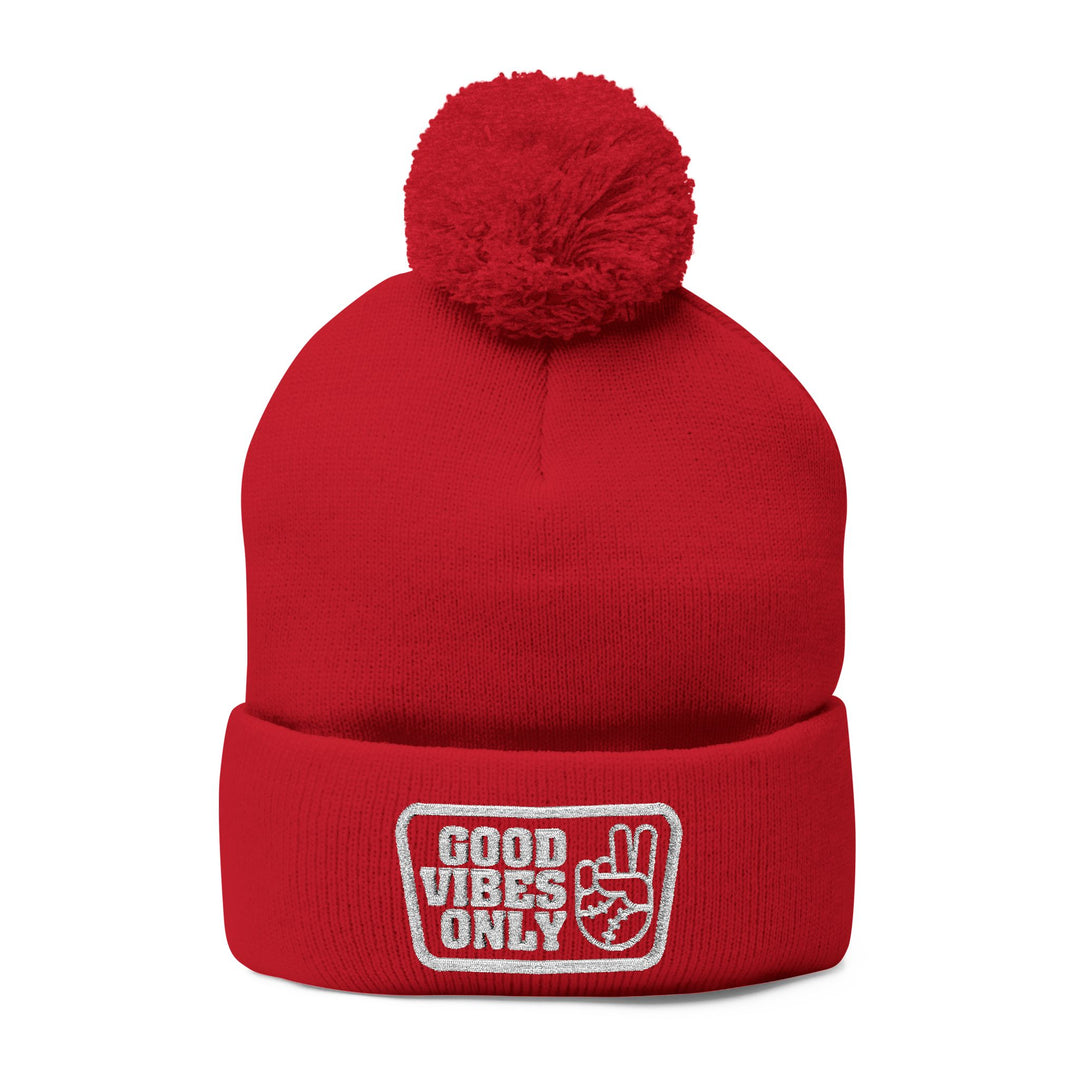Good Vibes Only Pom-Pom Beanie