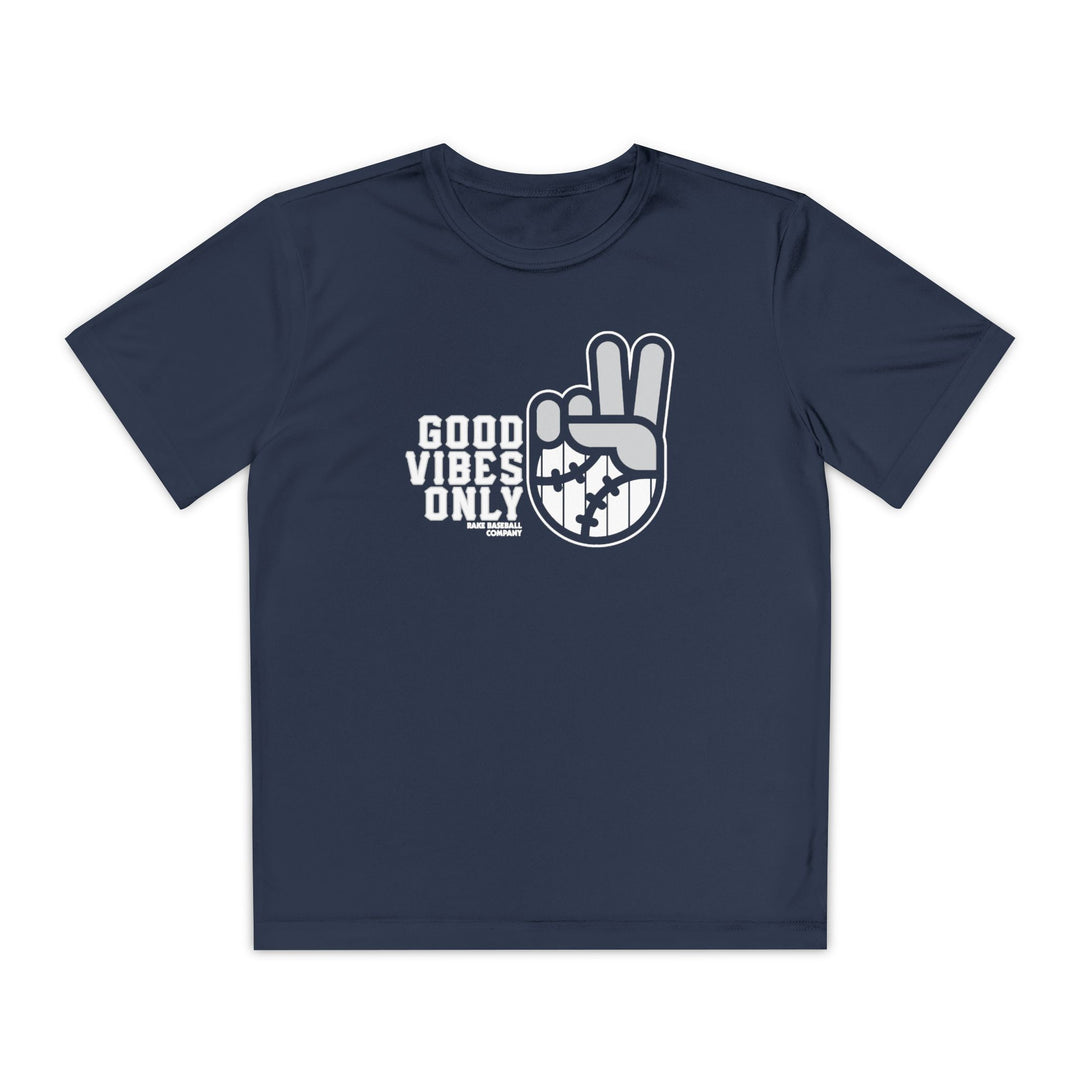 Kids Bronx Inspired GVO Dry Fit Tee - Rake Baseball Company - RAKE BASEBALL | BASEBALL T-SHIRT | BASEBALL CLOTHING | GOOD VIBES ONLY