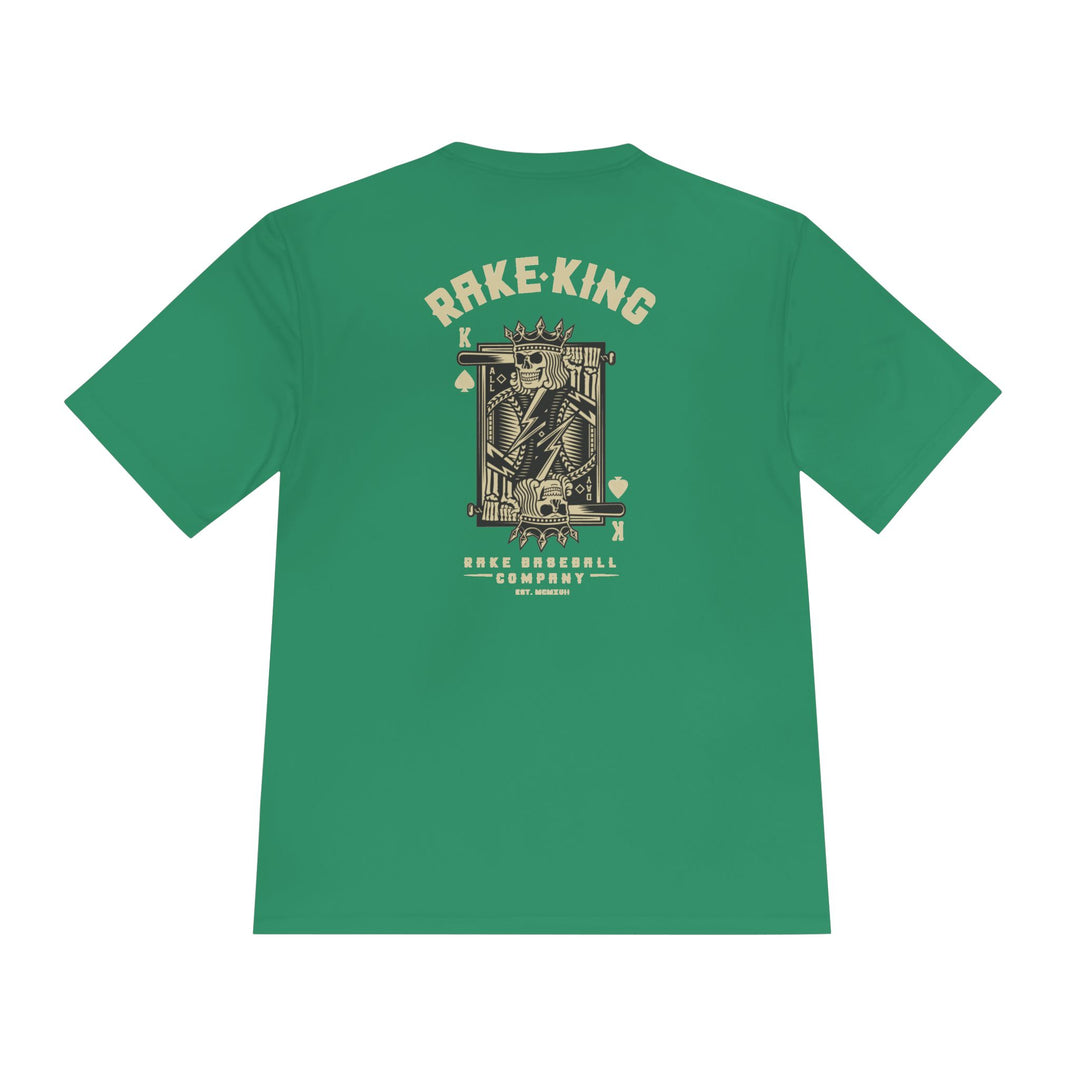 Rake King Dry Fit Tee - Rake Baseball Company - RAKE BASEBALL | BASEBALL T-SHIRT | BASEBALL CLOTHING | GOOD VIBES ONLY