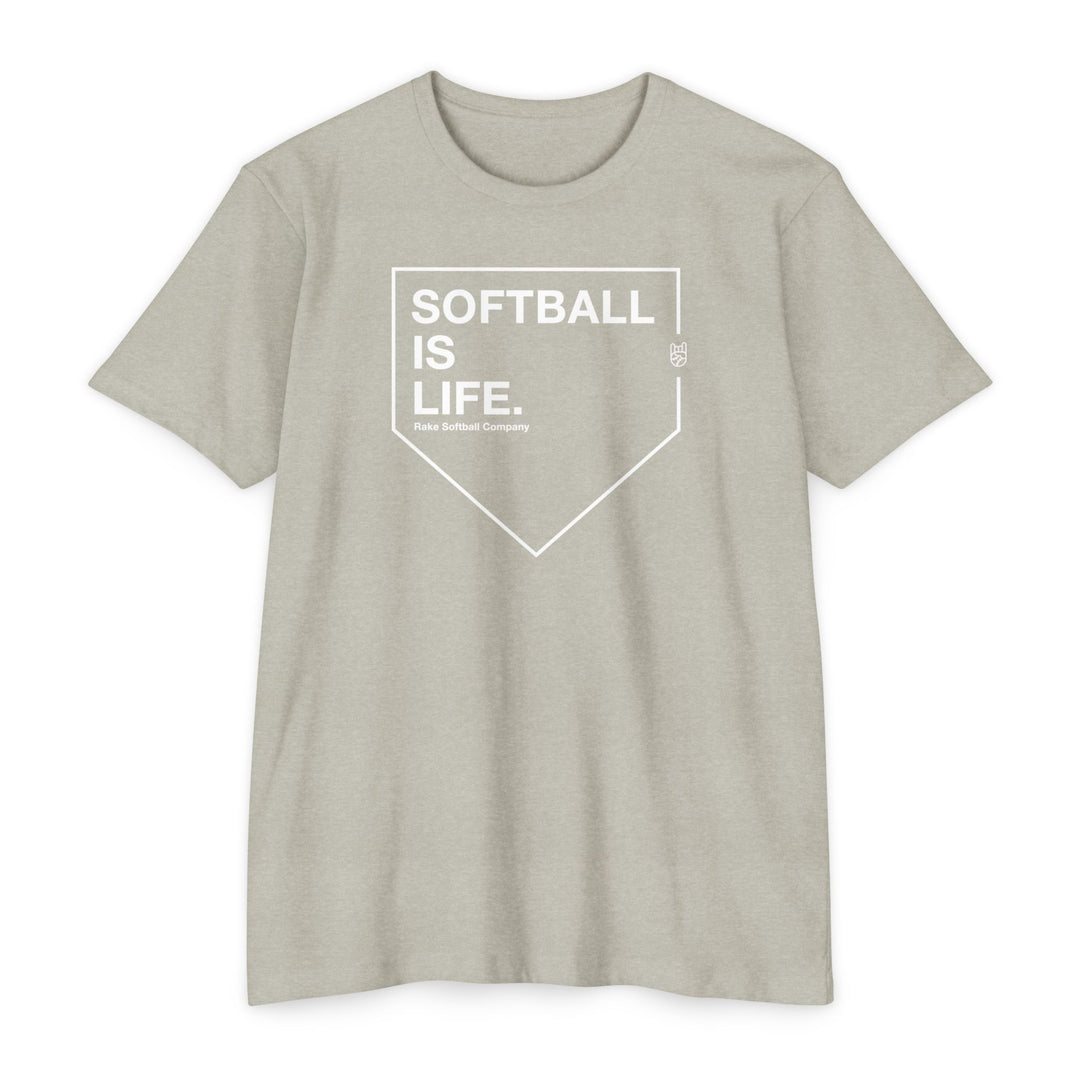 Softball Is Life Tee - Rake Baseball Company - RAKE BASEBALL | BASEBALL T-SHIRT | BASEBALL CLOTHING | GOOD VIBES ONLY