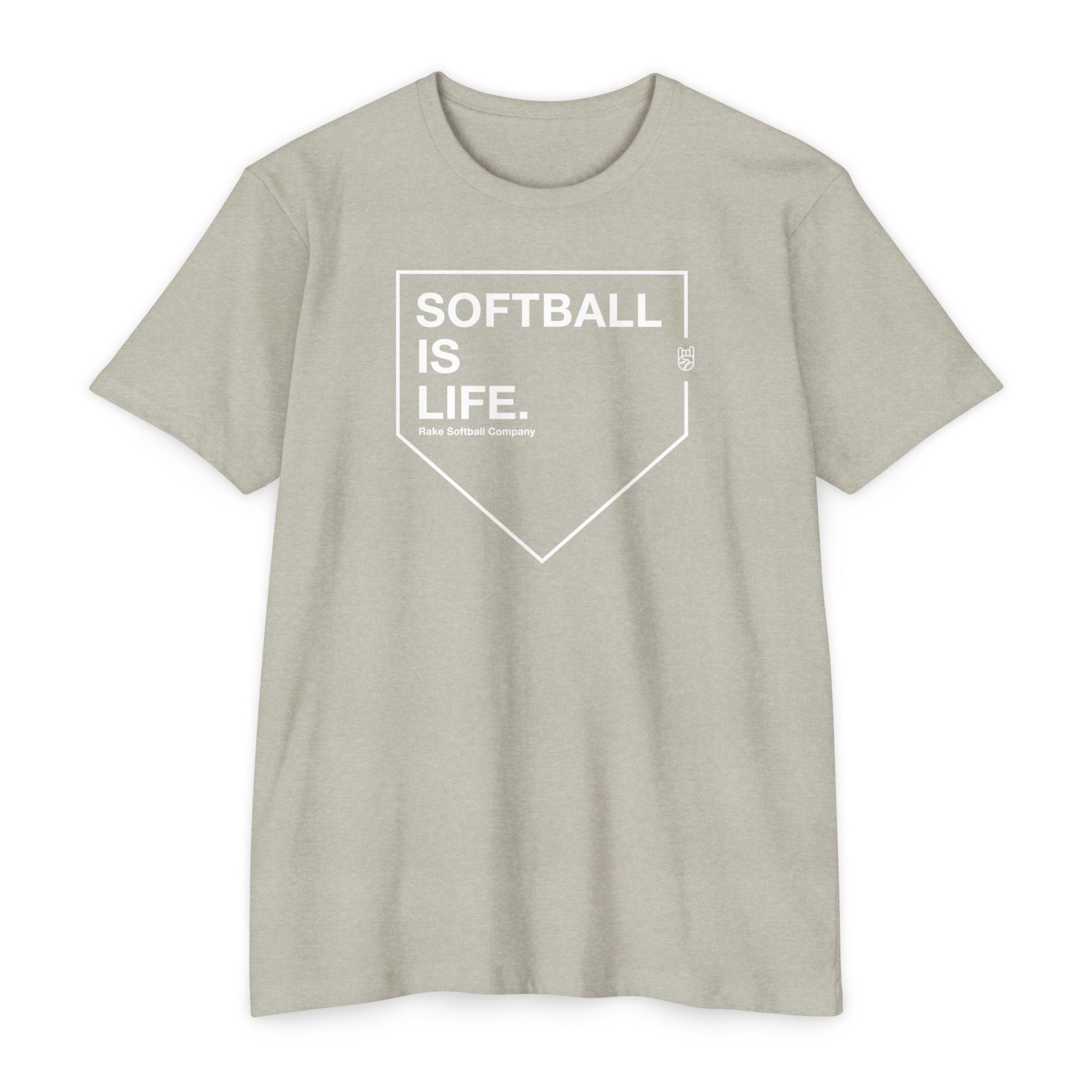 Softball Is Life Tee - Rake Baseball Company - RAKE BASEBALL | BASEBALL T-SHIRT | BASEBALL CLOTHING | GOOD VIBES ONLY