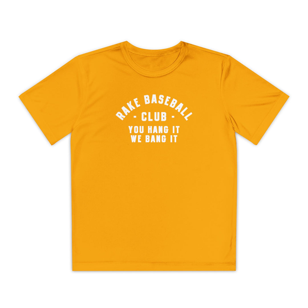 Kids Rake Baseball Club Dry Fit Tee - Rake Baseball Company - RAKE BASEBALL | BASEBALL T-SHIRT | BASEBALL CLOTHING | GOOD VIBES ONLY