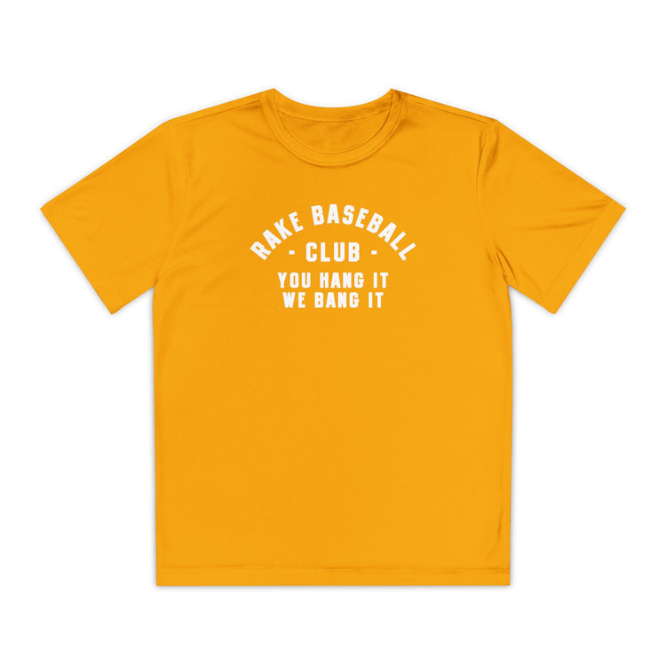 Kids Rake Baseball Club Dry Fit Tee - Rake Baseball Company - RAKE BASEBALL | BASEBALL T-SHIRT | BASEBALL CLOTHING | GOOD VIBES ONLY