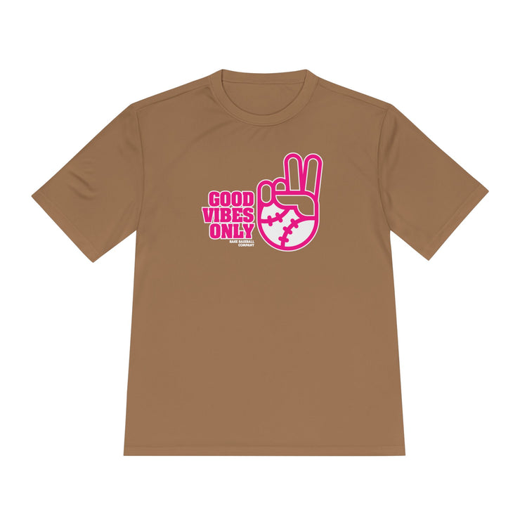 Good Vibes Only Dry Fit Tee - Rake Baseball Company - RAKE BASEBALL | BASEBALL T-SHIRT | BASEBALL CLOTHING | GOOD VIBES ONLY