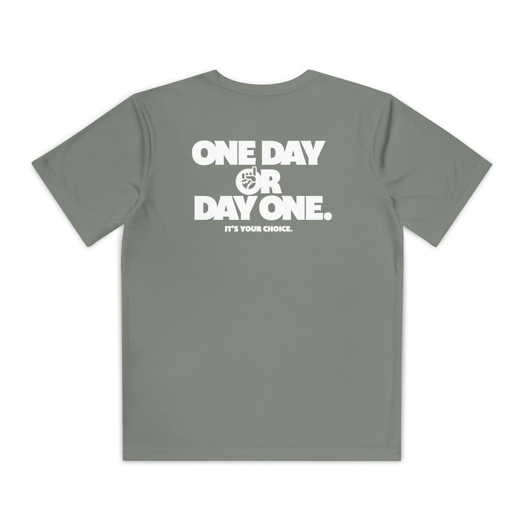 Kids One Day or Day One Dry Fit Tee - Rake Baseball Company - RAKE BASEBALL | BASEBALL T-SHIRT | BASEBALL CLOTHING | GOOD VIBES ONLY