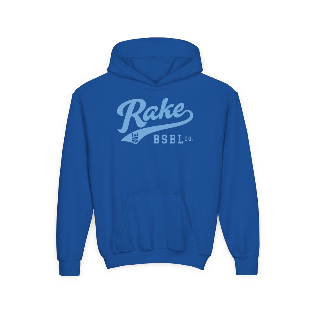 Kids Rake Script (Light Blue) Hoodie