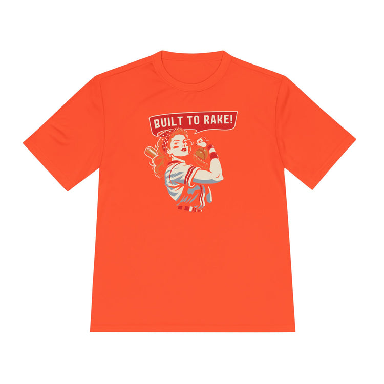 Built To Rake Softball Dry Fit Tee - Rake Baseball Company - RAKE BASEBALL | BASEBALL T-SHIRT | BASEBALL CLOTHING | GOOD VIBES ONLY