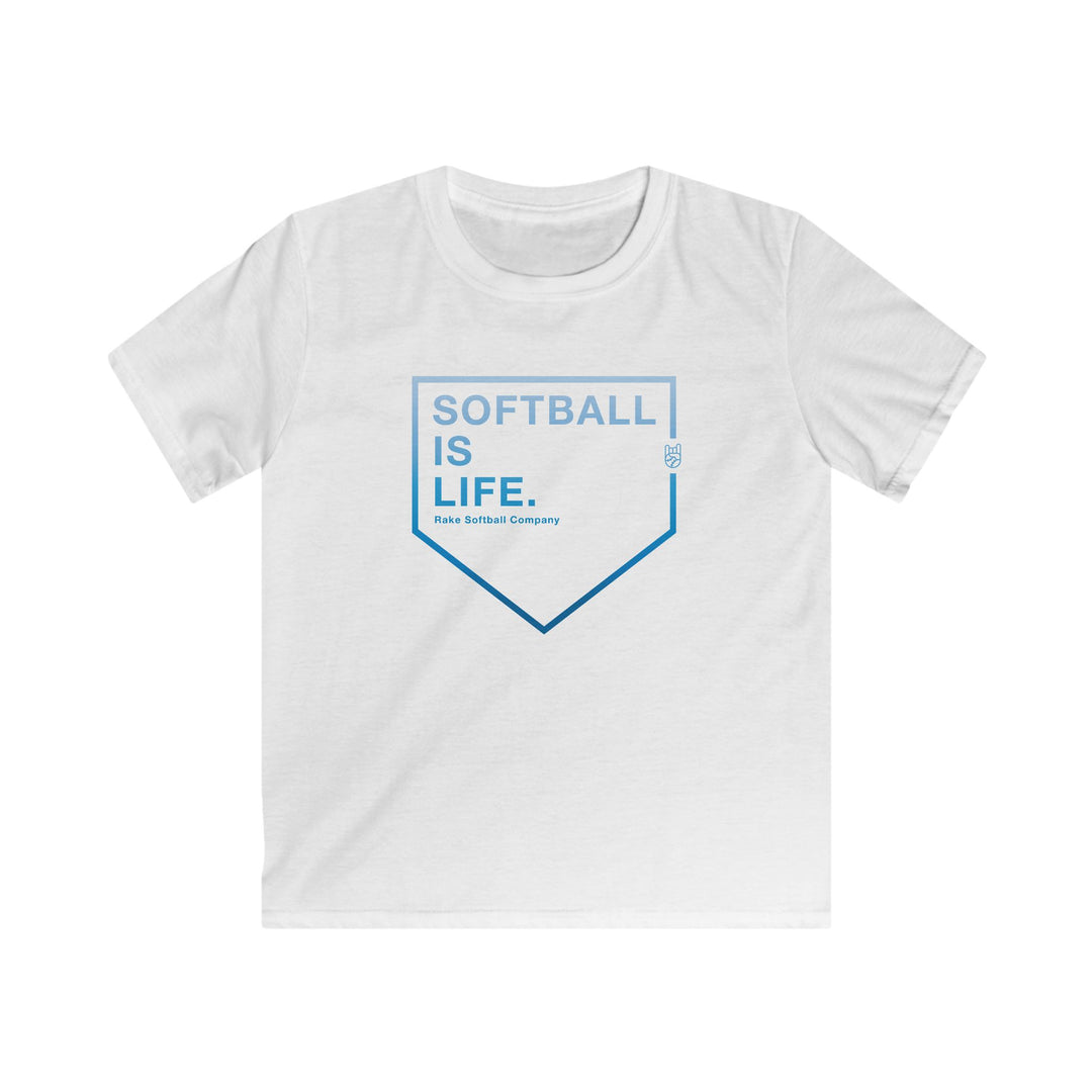 Kids Softball Is Life Tee - Rake Baseball Company - RAKE BASEBALL | BASEBALL T-SHIRT | BASEBALL CLOTHING | GOOD VIBES ONLY