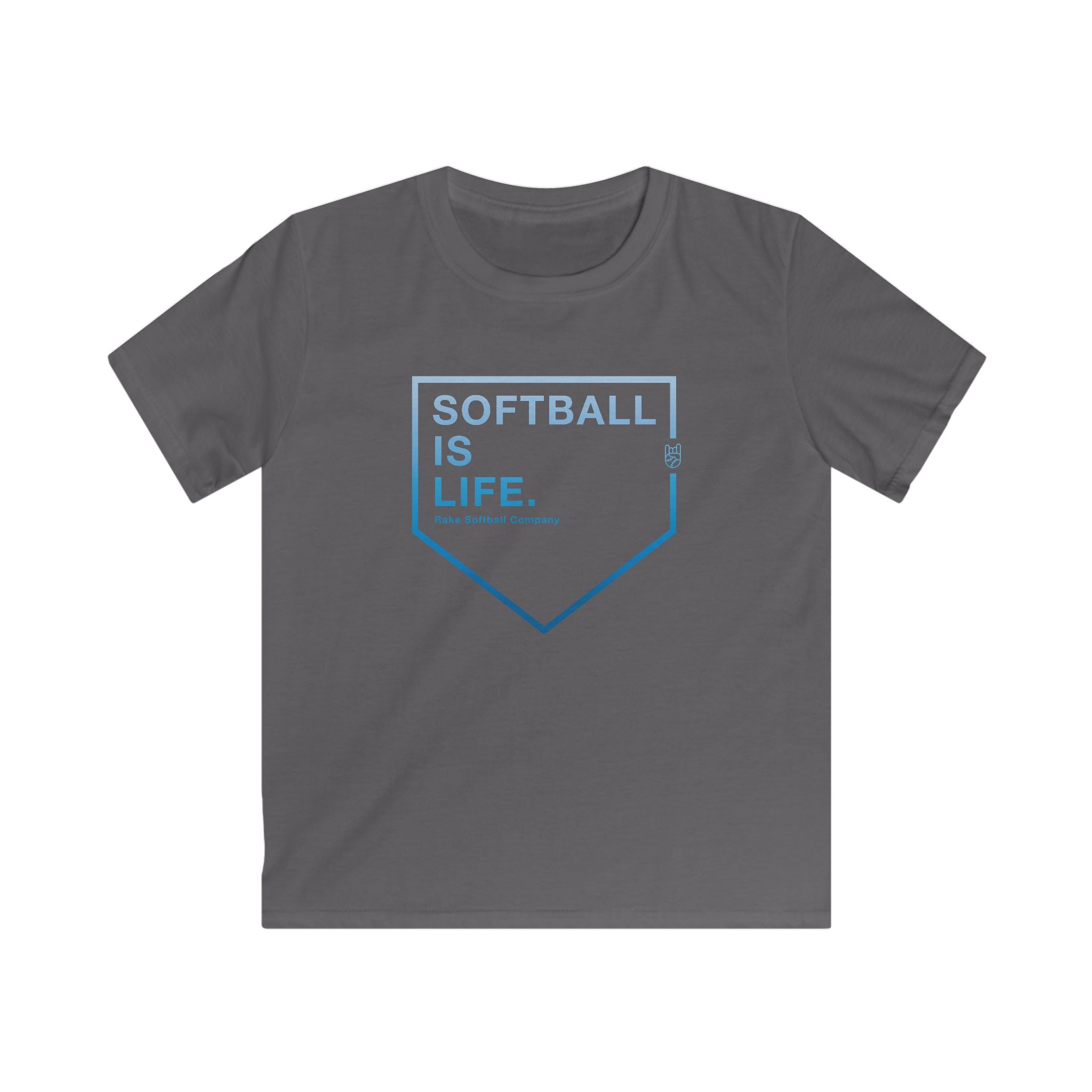 Kids Softball Is Life Tee - Rake Baseball Company - RAKE BASEBALL | BASEBALL T-SHIRT | BASEBALL CLOTHING | GOOD VIBES ONLY
