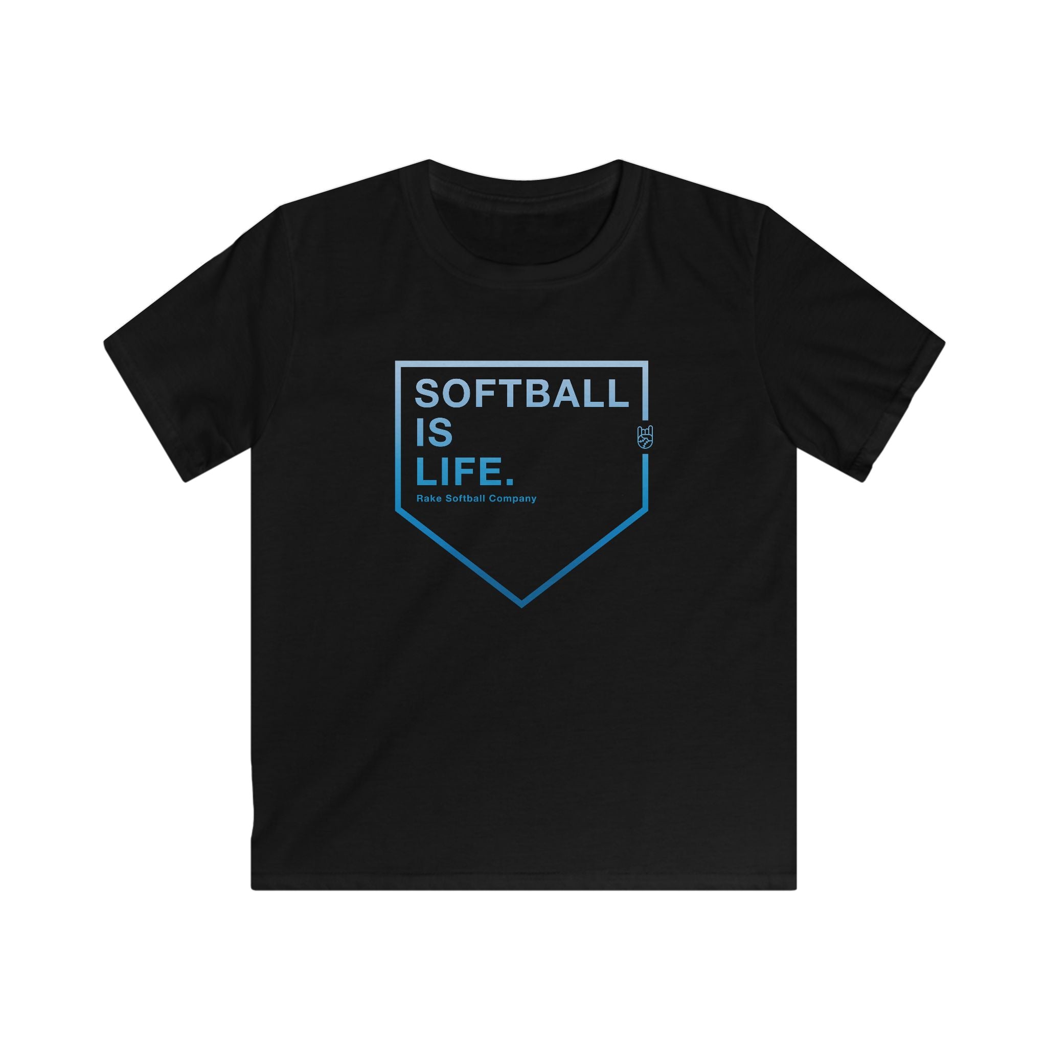 Kids Softball Is Life Tee - Rake Baseball Company - RAKE BASEBALL | BASEBALL T-SHIRT | BASEBALL CLOTHING | GOOD VIBES ONLY