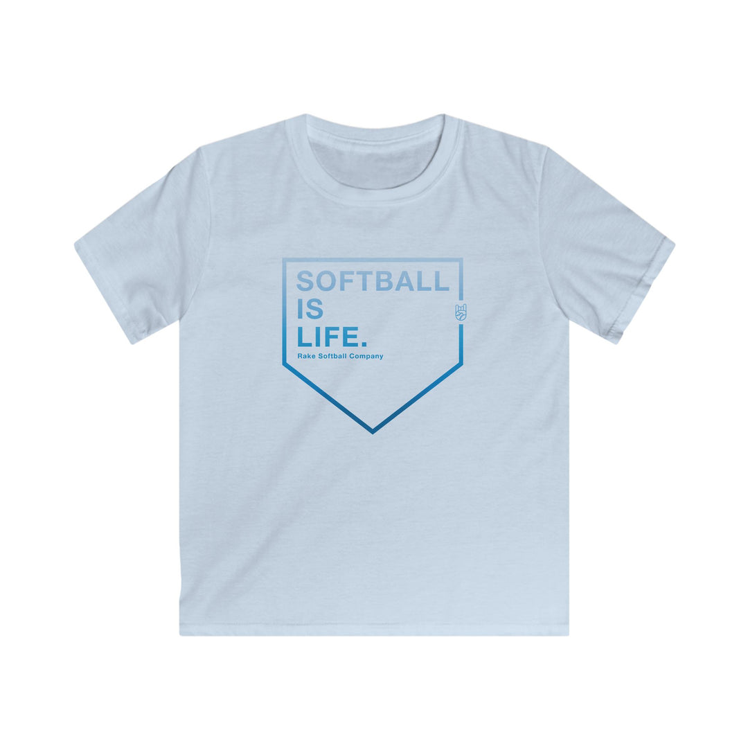 Kids Softball Is Life Tee - Rake Baseball Company - RAKE BASEBALL | BASEBALL T-SHIRT | BASEBALL CLOTHING | GOOD VIBES ONLY