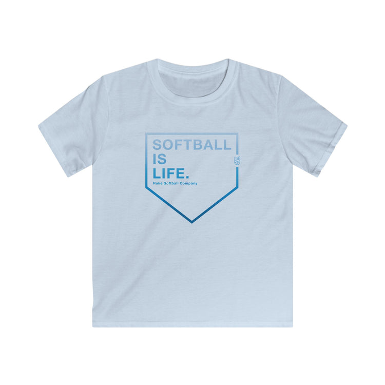 Kids Softball Is Life Tee - Rake Baseball Company - RAKE BASEBALL | BASEBALL T-SHIRT | BASEBALL CLOTHING | GOOD VIBES ONLY
