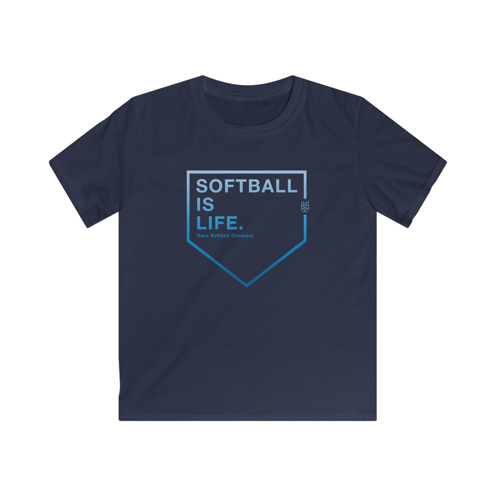 Kids Softball Is Life Tee - Rake Baseball Company - RAKE BASEBALL | BASEBALL T-SHIRT | BASEBALL CLOTHING | GOOD VIBES ONLY
