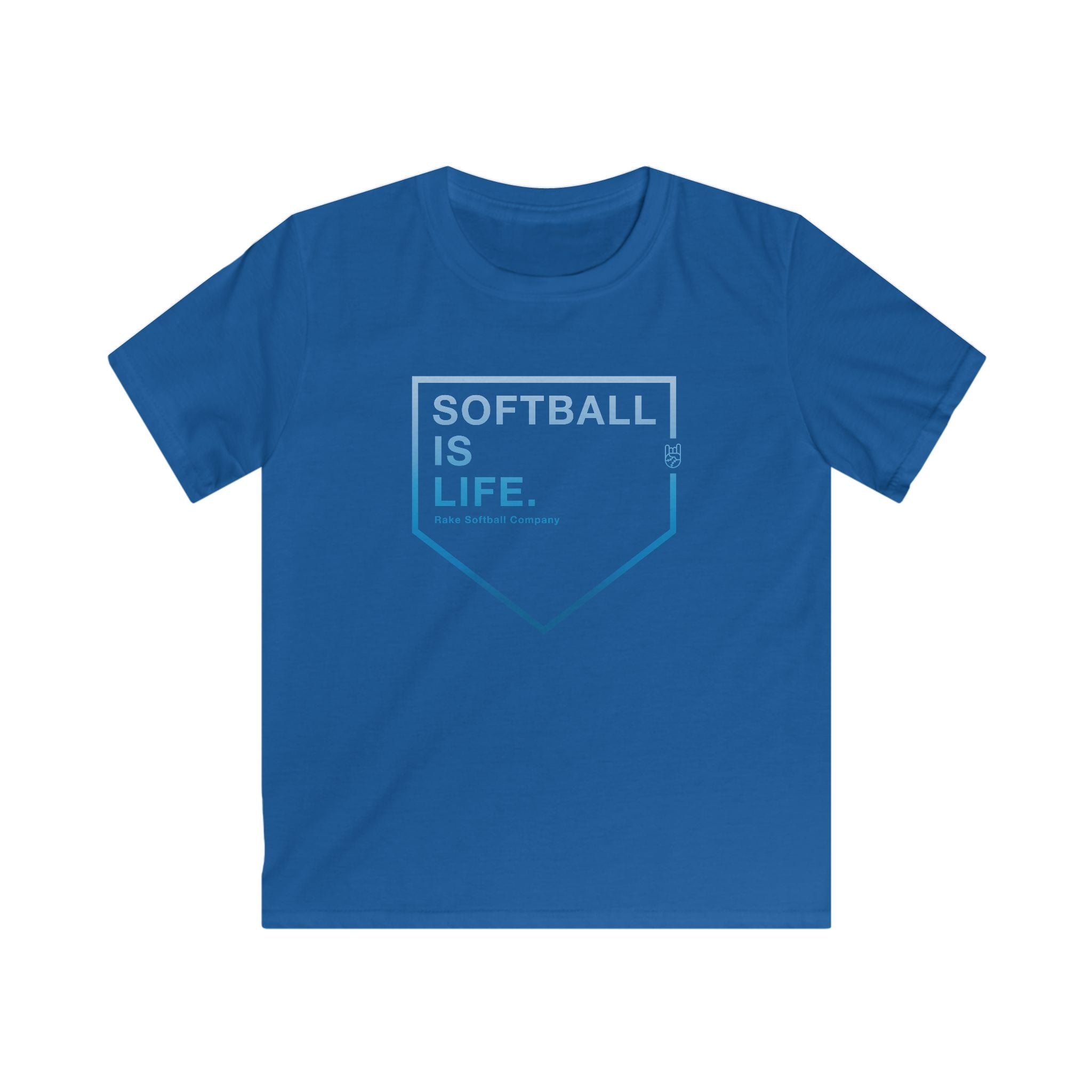 Kids Softball Is Life Tee - Rake Baseball Company - RAKE BASEBALL | BASEBALL T-SHIRT | BASEBALL CLOTHING | GOOD VIBES ONLY