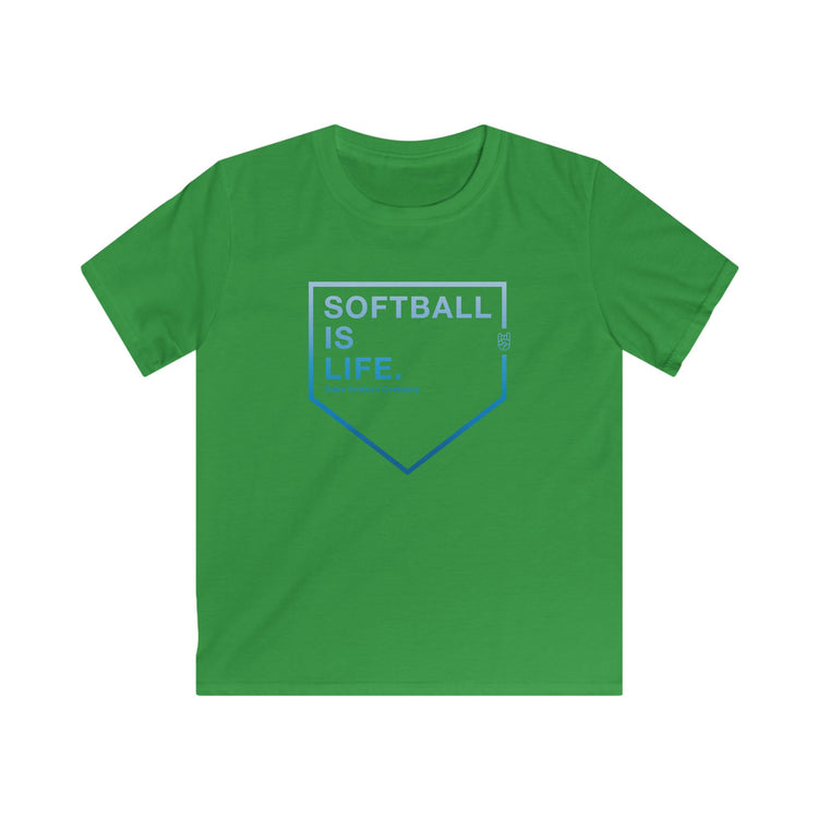 Kids Softball Is Life Tee - Rake Baseball Company - RAKE BASEBALL | BASEBALL T-SHIRT | BASEBALL CLOTHING | GOOD VIBES ONLY