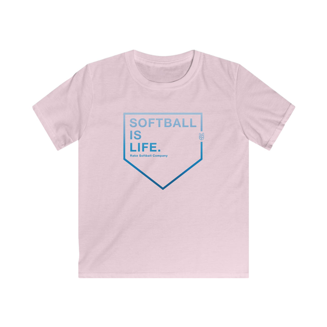 Kids Softball Is Life Tee - Rake Baseball Company - RAKE BASEBALL | BASEBALL T-SHIRT | BASEBALL CLOTHING | GOOD VIBES ONLY