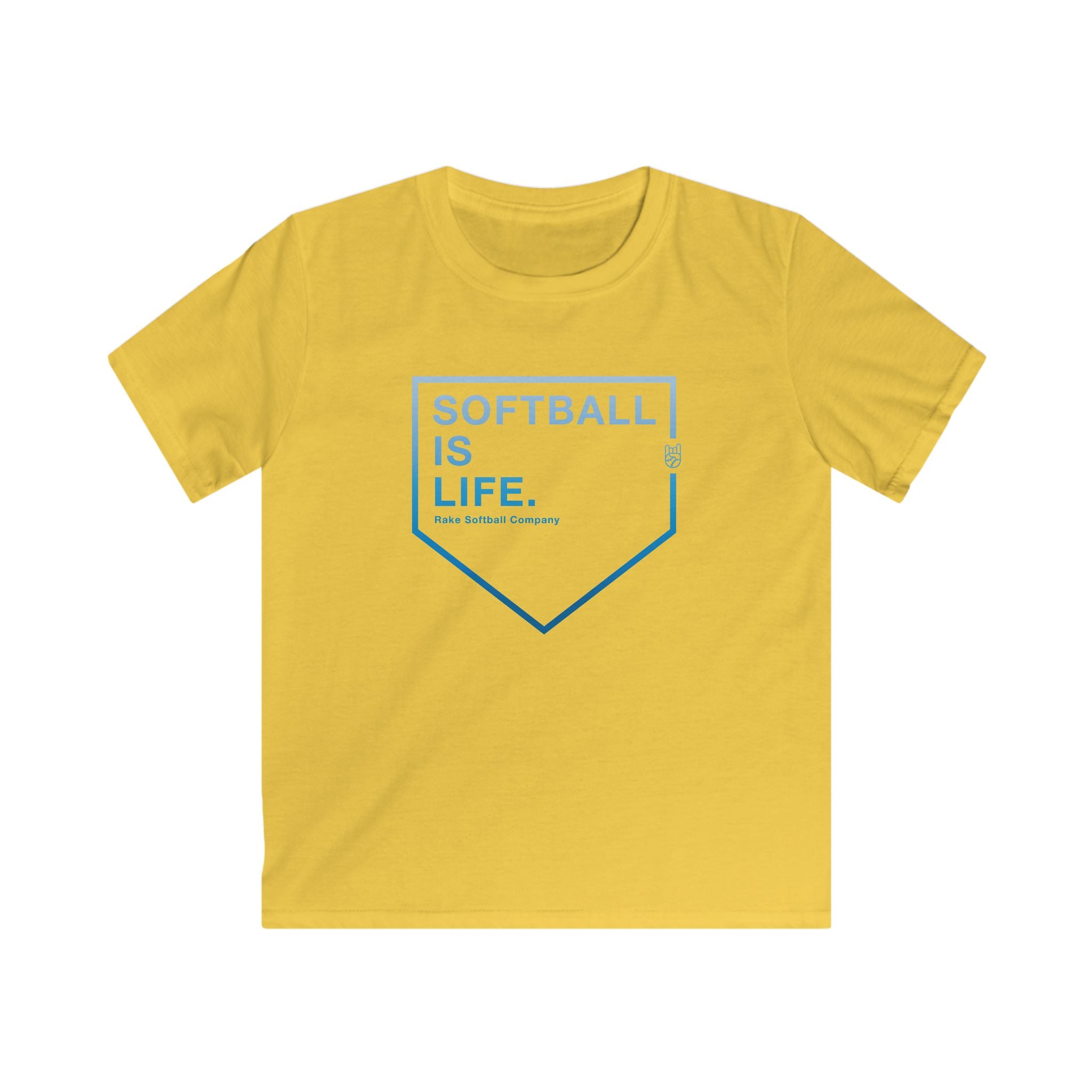 Kids Softball Is Life Tee - Rake Baseball Company - RAKE BASEBALL | BASEBALL T-SHIRT | BASEBALL CLOTHING | GOOD VIBES ONLY