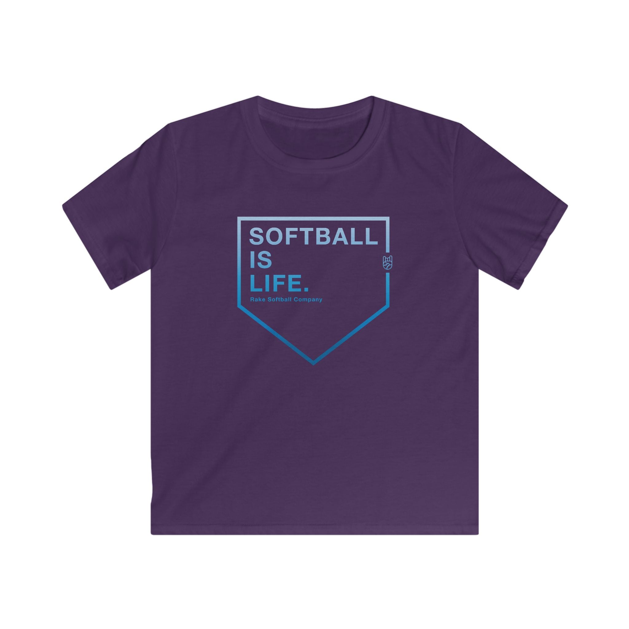 Kids Softball Is Life Tee - Rake Baseball Company - RAKE BASEBALL | BASEBALL T-SHIRT | BASEBALL CLOTHING | GOOD VIBES ONLY