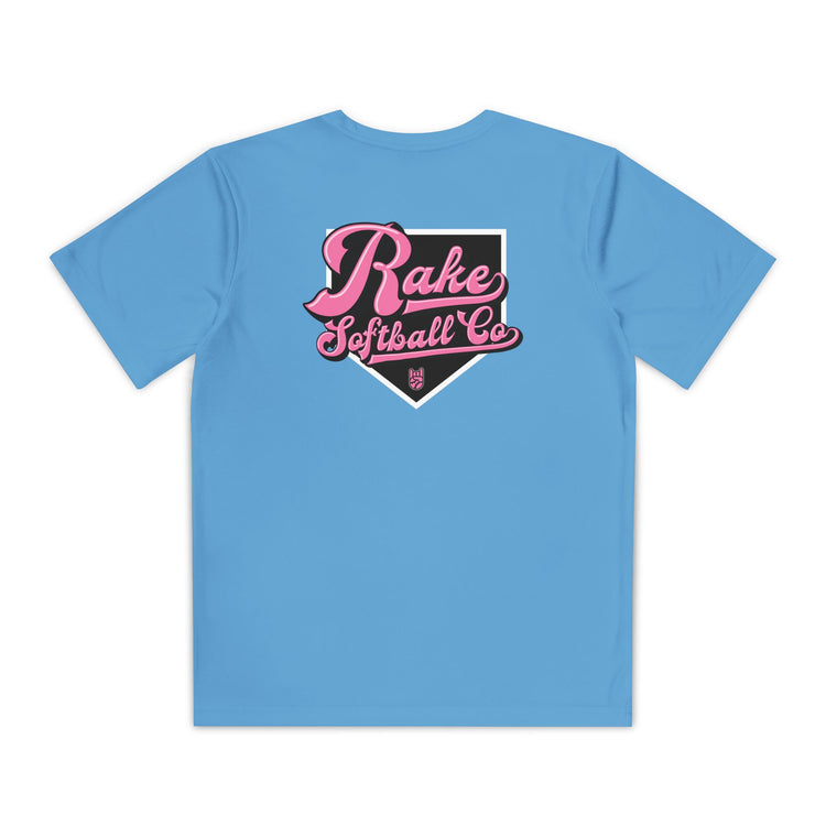 Kids Rake Softball Co. Dry Fit Tee - Rake Baseball Company - RAKE BASEBALL | BASEBALL T-SHIRT | BASEBALL CLOTHING | GOOD VIBES ONLY