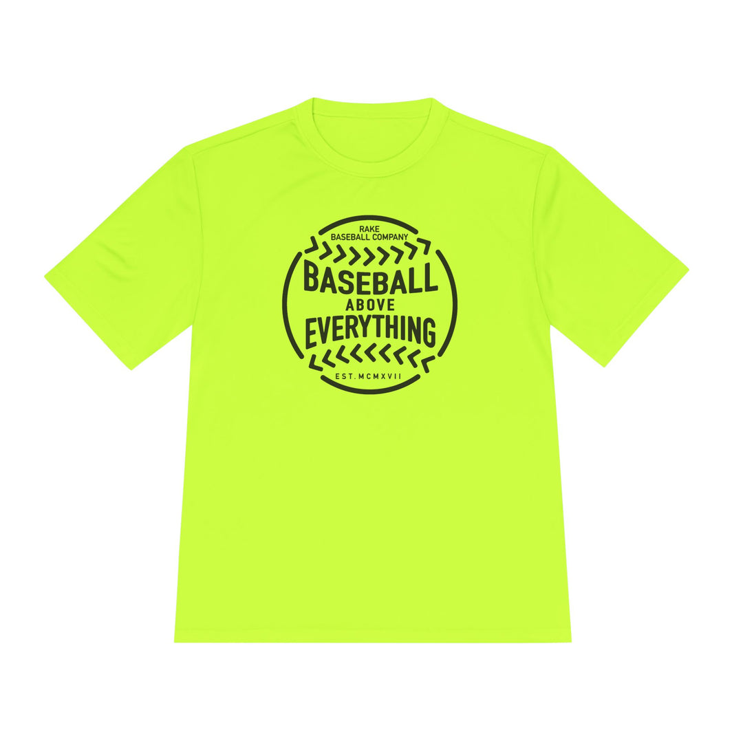 Baseball Above Everything Dry Fit Tee - Rake Baseball Company - RAKE BASEBALL | BASEBALL T-SHIRT | BASEBALL CLOTHING | GOOD VIBES ONLY