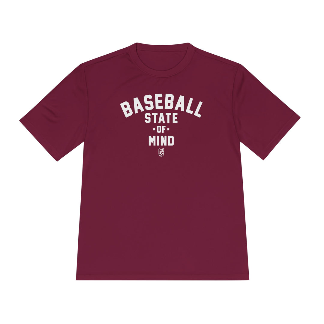Baseball State Of Mind Dry Fit Tee - Rake Baseball Company - RAKE BASEBALL | BASEBALL T-SHIRT | BASEBALL CLOTHING | GOOD VIBES ONLY