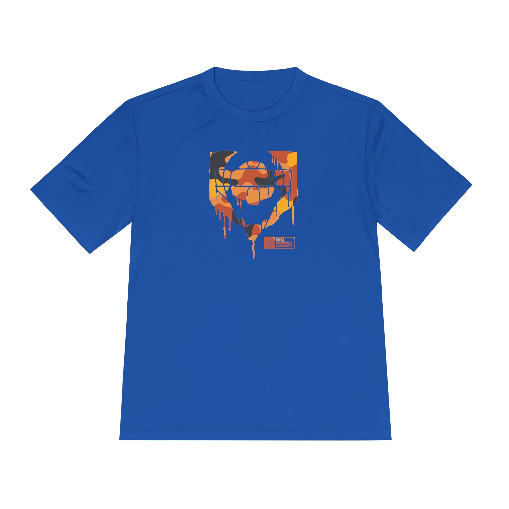 Catcher's Orange Camo Drip Dry Fit Tee - Rake Baseball Company - RAKE BASEBALL | BASEBALL T-SHIRT | BASEBALL CLOTHING | GOOD VIBES ONLY