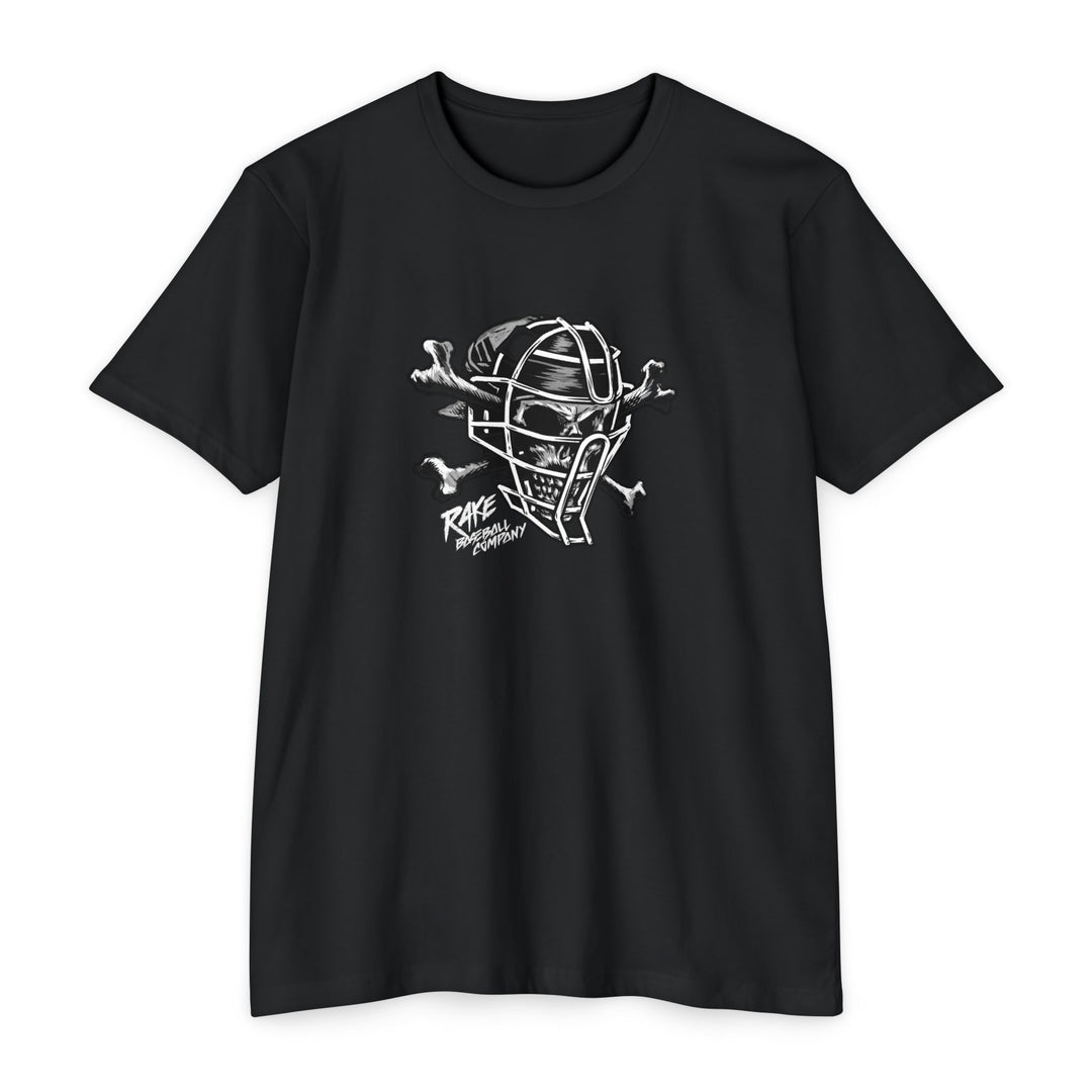 Skull & Bones Catching Tee - Rake Baseball Company - RAKE BASEBALL | BASEBALL T-SHIRT | BASEBALL CLOTHING | GOOD VIBES ONLY