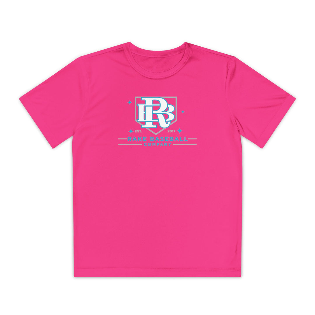Kids Rake Baseball Homeplate Tee Dry Fit Tee - Rake Baseball Company - RAKE BASEBALL | BASEBALL T-SHIRT | BASEBALL CLOTHING | GOOD VIBES ONLY