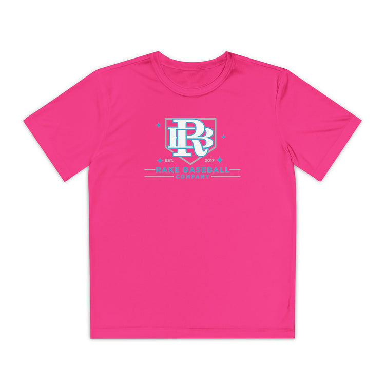 Kids Rake Baseball Homeplate Tee Dry Fit Tee - Rake Baseball Company - RAKE BASEBALL | BASEBALL T-SHIRT | BASEBALL CLOTHING | GOOD VIBES ONLY