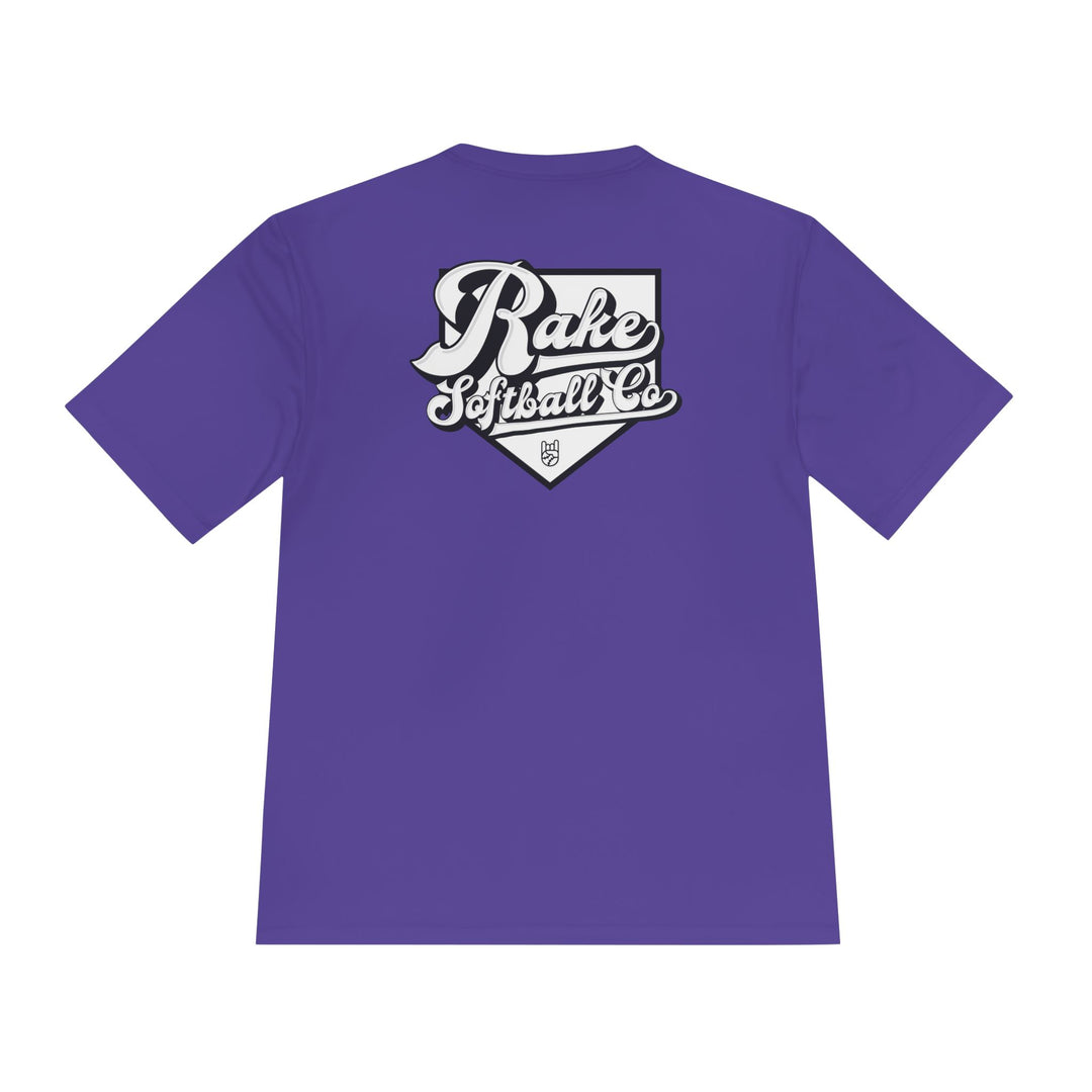 Rake Softball Co. Dry Fit Tee - Rake Baseball Company - RAKE BASEBALL | BASEBALL T-SHIRT | BASEBALL CLOTHING | GOOD VIBES ONLY