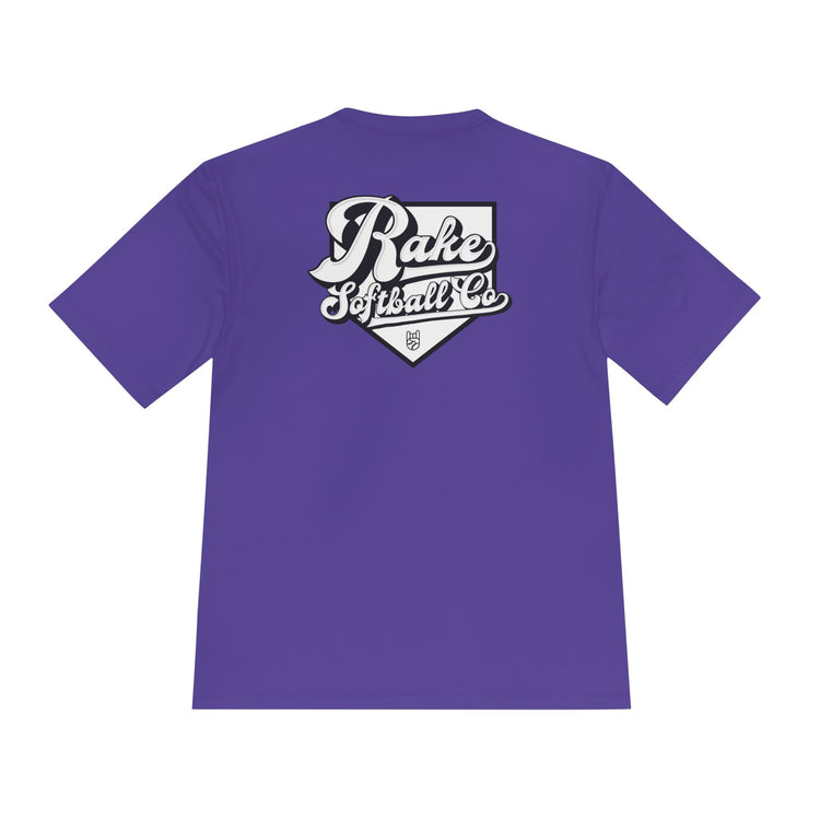 Rake Softball Co. Dry Fit Tee - Rake Baseball Company - RAKE BASEBALL | BASEBALL T-SHIRT | BASEBALL CLOTHING | GOOD VIBES ONLY