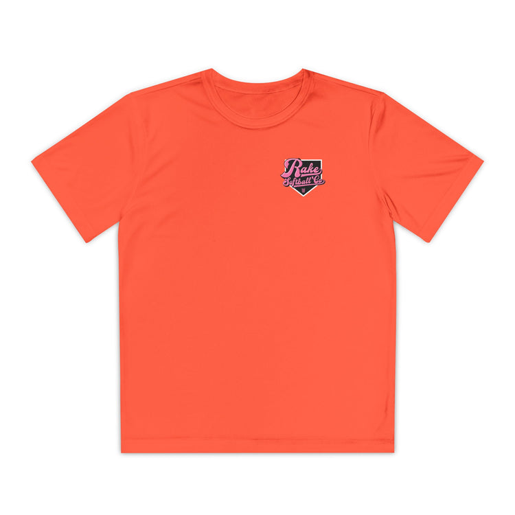 Kids Rake Softball Co. Dry Fit Tee - Rake Baseball Company - RAKE BASEBALL | BASEBALL T-SHIRT | BASEBALL CLOTHING | GOOD VIBES ONLY