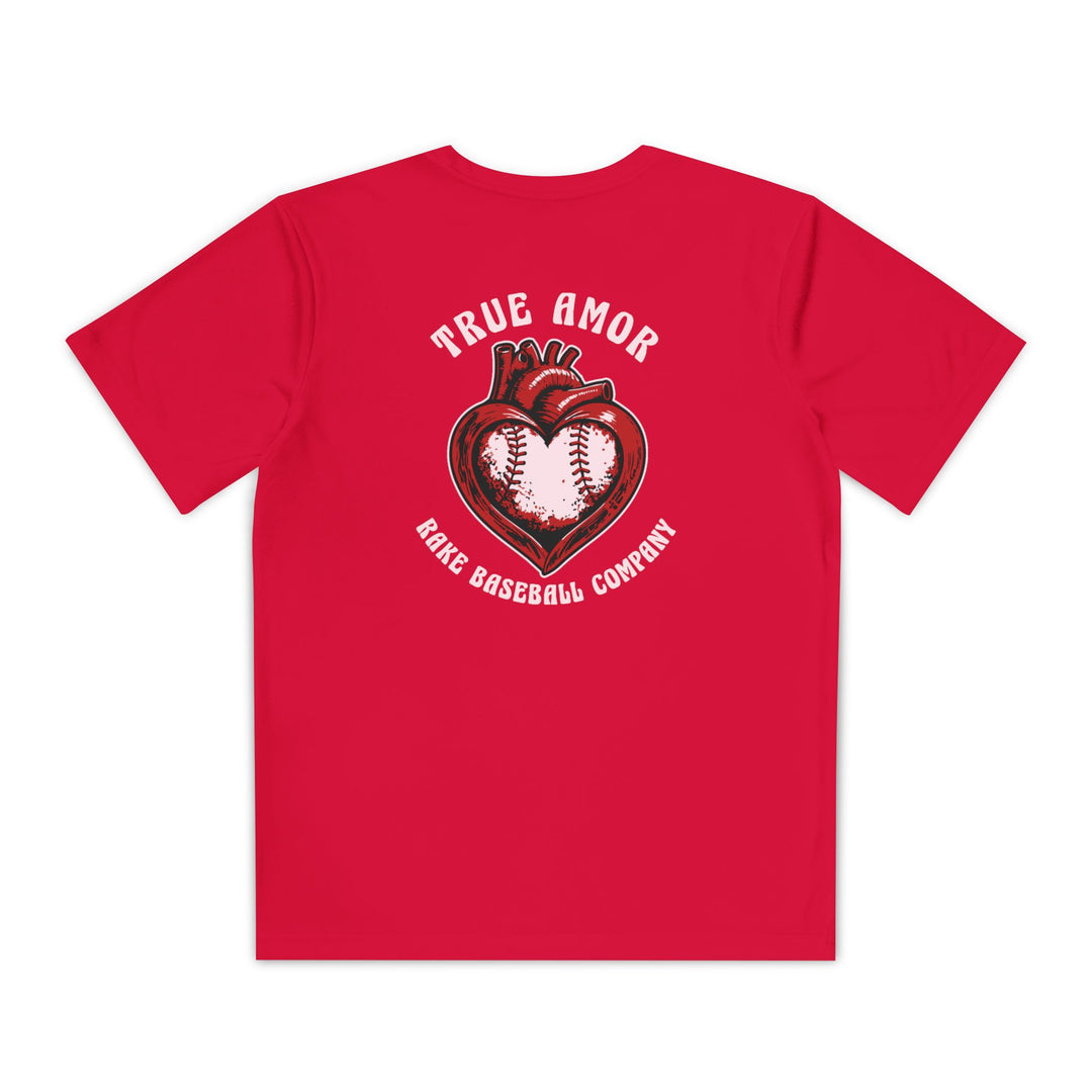 Kids True Amor Baseball Dry Fit Tee - Rake Baseball Company - RAKE BASEBALL | BASEBALL T-SHIRT | BASEBALL CLOTHING | GOOD VIBES ONLY