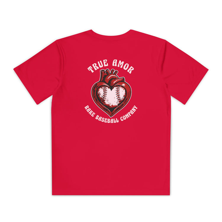 Kids True Amor Baseball Dry Fit Tee - Rake Baseball Company - RAKE BASEBALL | BASEBALL T-SHIRT | BASEBALL CLOTHING | GOOD VIBES ONLY