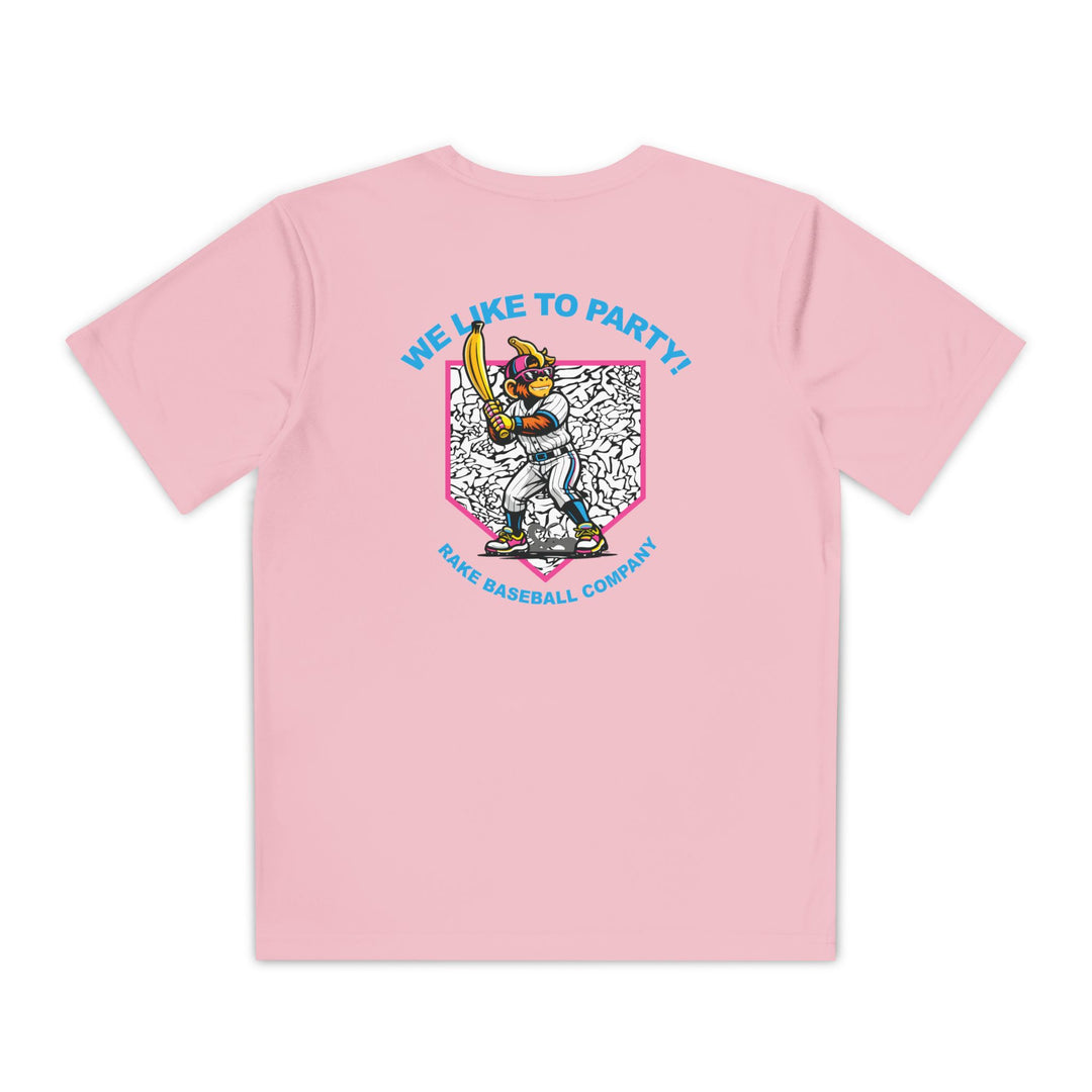 Kids Party Animals Inspired Dry Fit Tee - Rake Baseball Company - RAKE BASEBALL | BASEBALL T-SHIRT | BASEBALL CLOTHING | GOOD VIBES ONLY