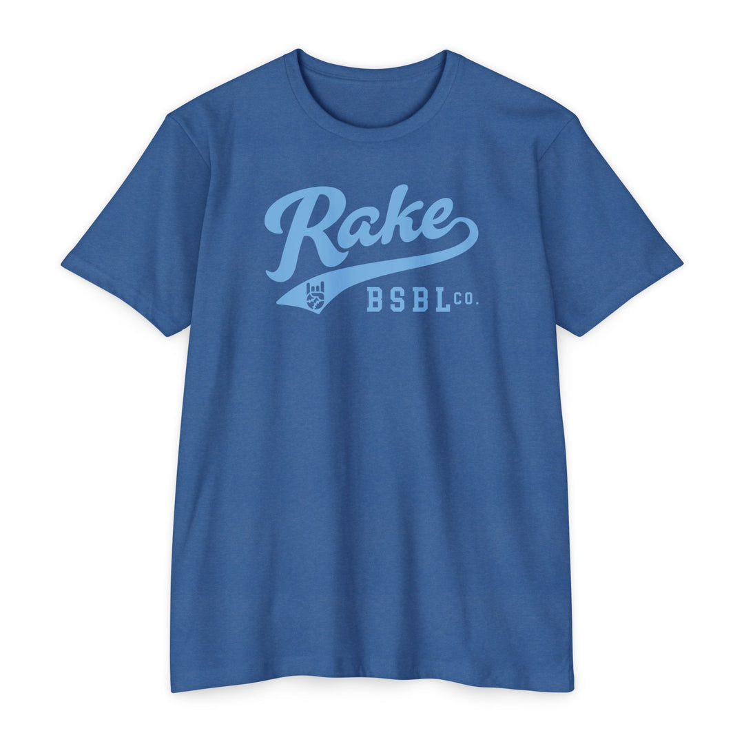 Rake Light Blue Script Tee