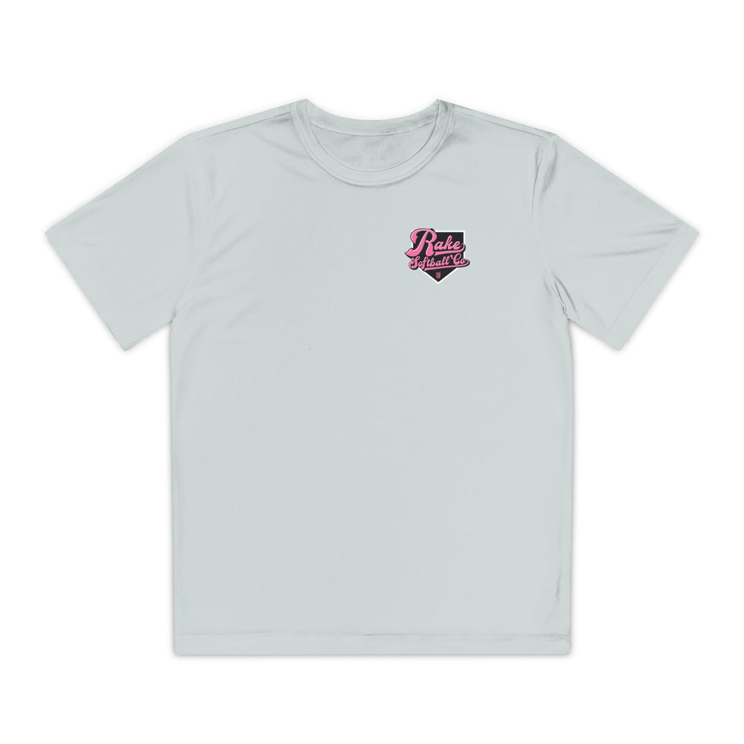 Kids Rake Softball Co. Dry Fit Tee - Rake Baseball Company - RAKE BASEBALL | BASEBALL T-SHIRT | BASEBALL CLOTHING | GOOD VIBES ONLY