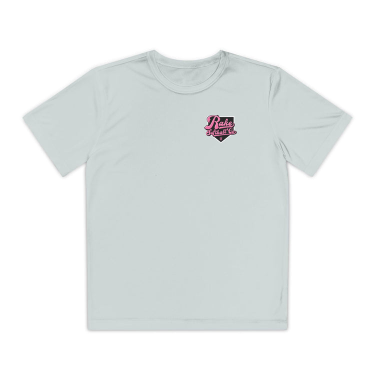 Kids Rake Softball Co. Dry Fit Tee - Rake Baseball Company - RAKE BASEBALL | BASEBALL T-SHIRT | BASEBALL CLOTHING | GOOD VIBES ONLY