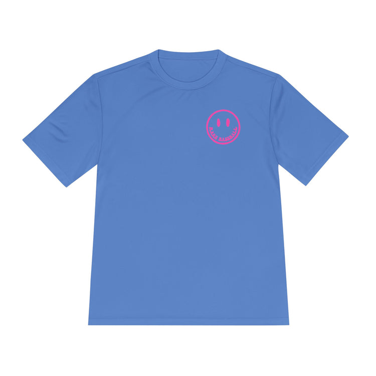Rake Smile Dry Fit Tee - Rake Baseball Company - RAKE BASEBALL | BASEBALL T-SHIRT | BASEBALL CLOTHING | GOOD VIBES ONLY