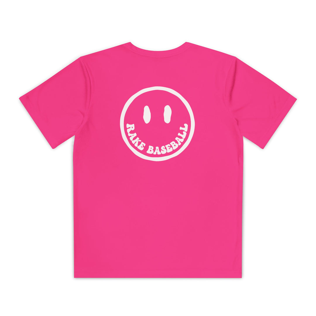 Kids Rake Smile Dry Fit Tee - Rake Baseball Company - RAKE BASEBALL | BASEBALL T-SHIRT | BASEBALL CLOTHING | GOOD VIBES ONLY