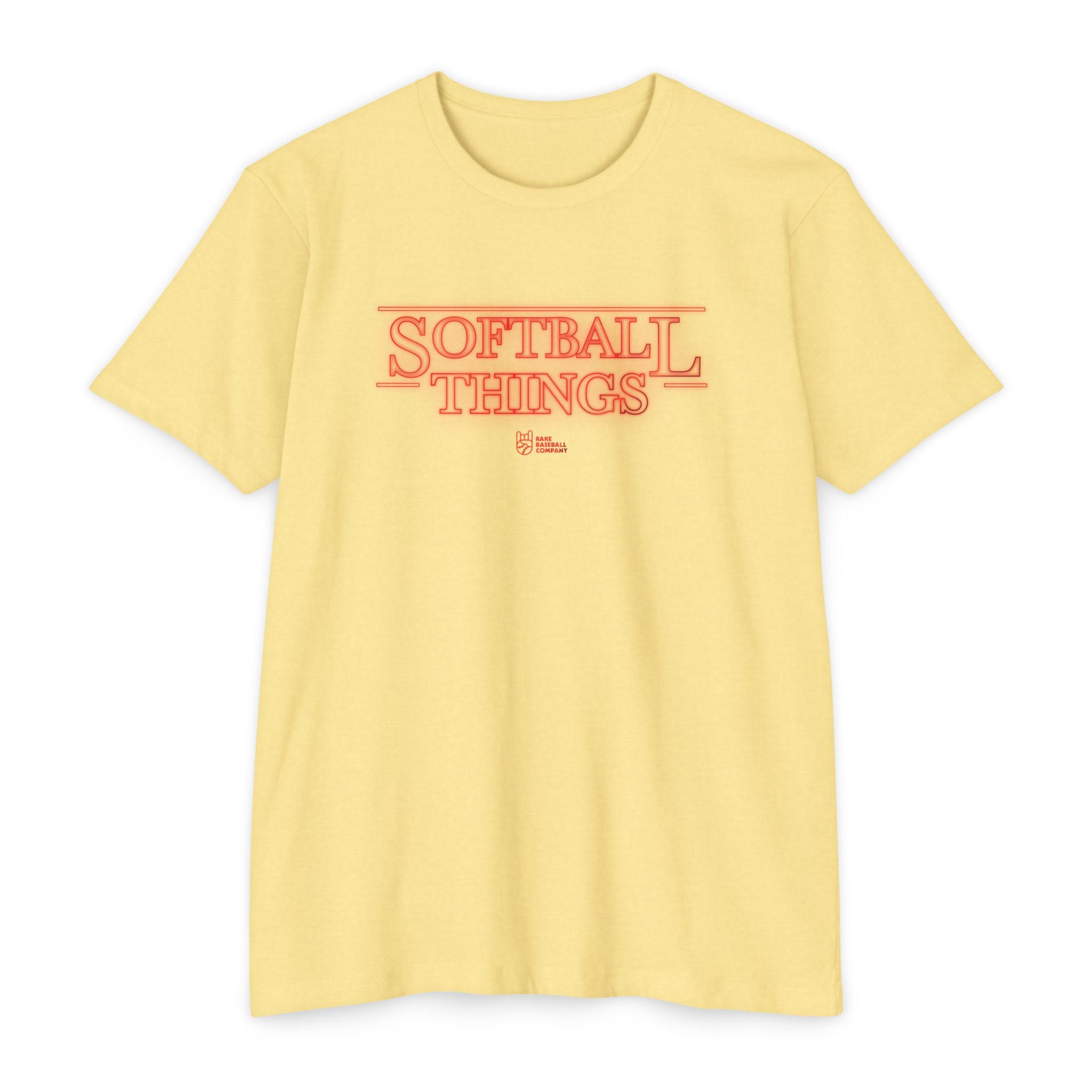 Softball Things Tee - Rake Baseball Company - RAKE BASEBALL | BASEBALL T-SHIRT | BASEBALL CLOTHING | GOOD VIBES ONLY