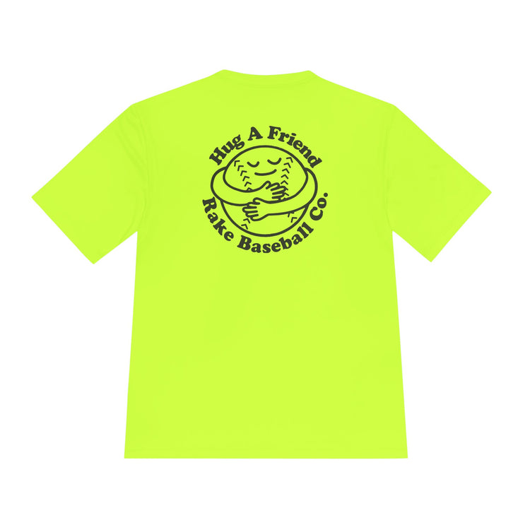 Hug A Friend Dry Fit Tee - Rake Baseball Company - RAKE BASEBALL | BASEBALL T-SHIRT | BASEBALL CLOTHING | GOOD VIBES ONLY