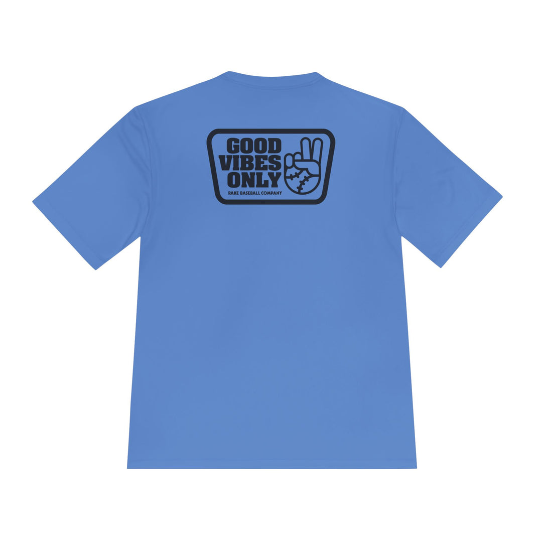 Good Vibes Only Box Dry Dit Tee - Rake Baseball Company - RAKE BASEBALL | BASEBALL T-SHIRT | BASEBALL CLOTHING | GOOD VIBES ONLY