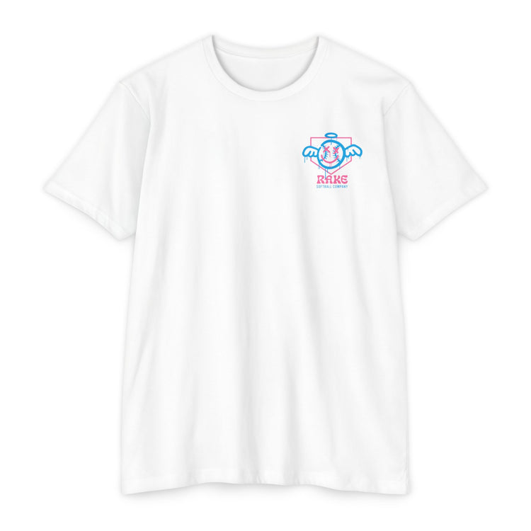 She Angel Drip Softball Tee - Rake Baseball Company - RAKE BASEBALL | BASEBALL T-SHIRT | BASEBALL CLOTHING | GOOD VIBES ONLY